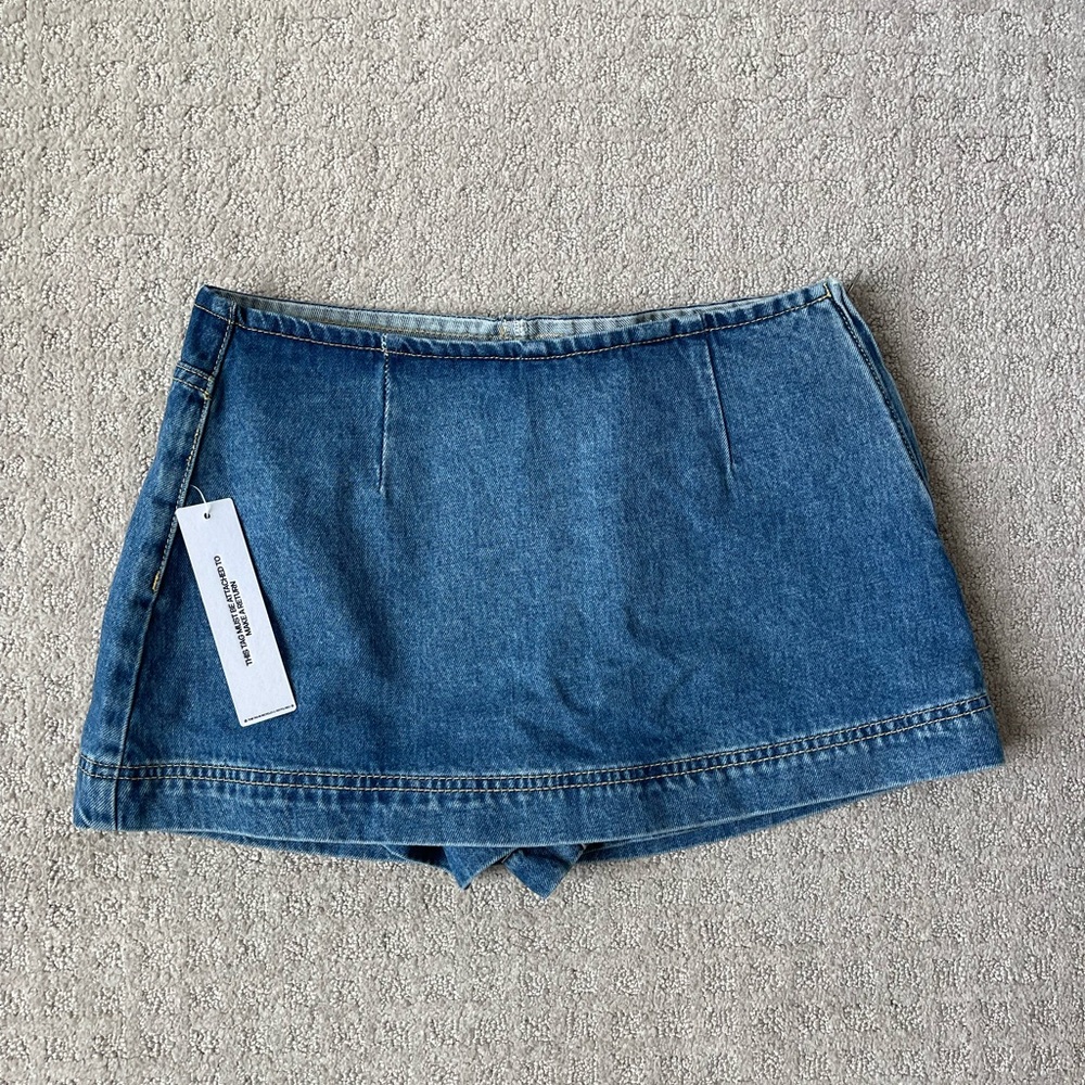 Princess Polly Blue Denim Mini Skirt